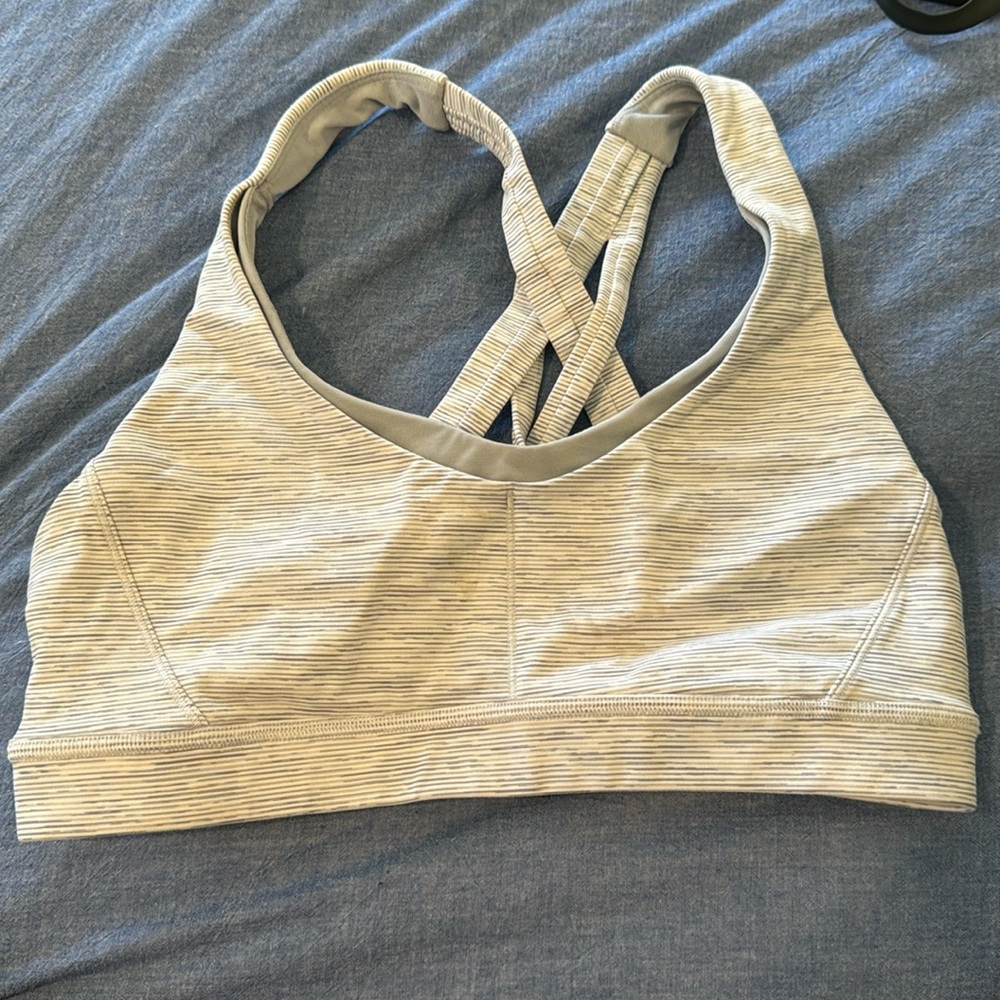 Striped lululemon sports bra